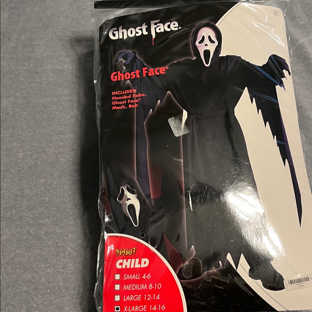 Spirit Ghost Face Costume for Kids - Black and White